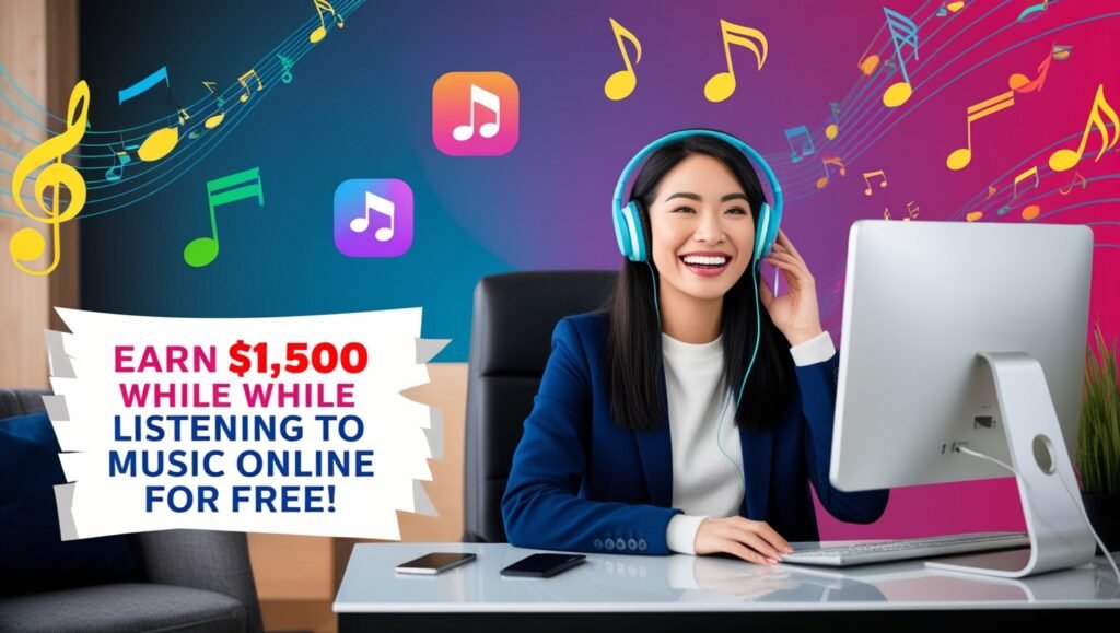 Earn $1,500 While Listening to Music Online for Free: